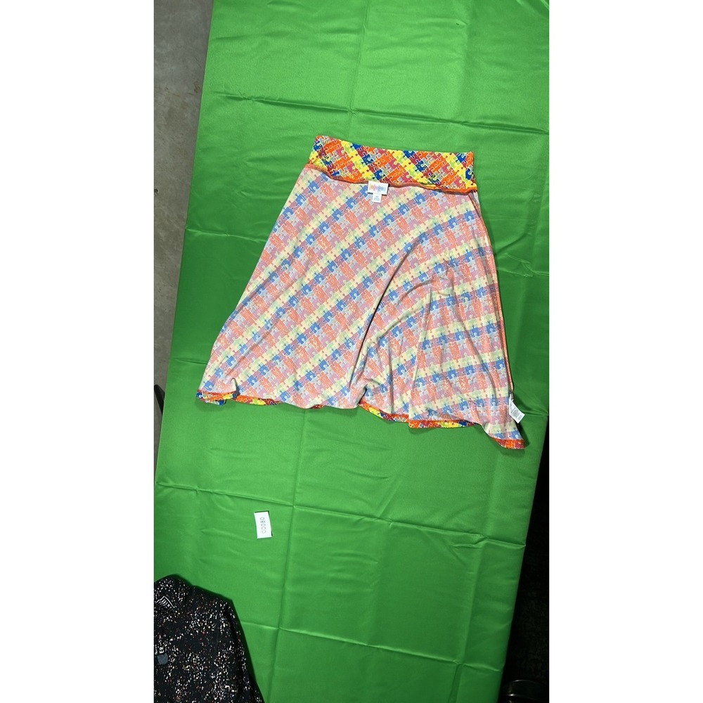 LuLaRoe Kids Azure A-Line Skirt Autism Awareness Puzzle Piece Print NWT Size 10 - Picture 6 of 9
